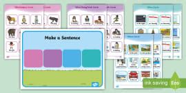 Subject Verb Object Sentence Creation Cards F Grammar