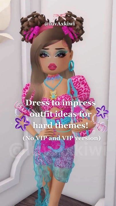 Dress To Impress Outfit Ideas For Hard Themes No Vip And Vip Roblox