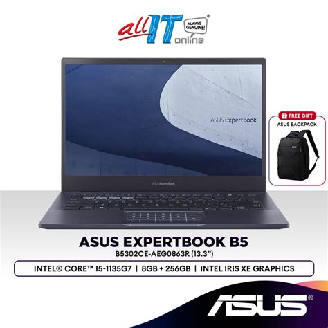 Asus Expertbook B5 133 Laptop Intel Core I5 1135g7 8gb 256gb Ssd Intel Iris Graphics