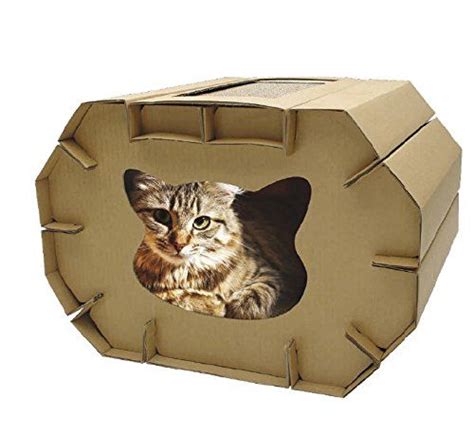 Croci Grattoir pour chat en carton boîte fermée avec griffoir