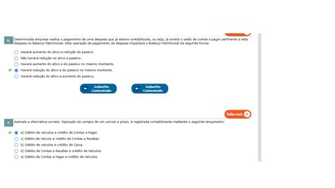 teste de conhecimento contabilidade 5 unidade Contabilidade Básica