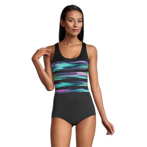 Gabar Womens Gliding Stripe Scoop Neck One Piece Swimsuit Sportchek