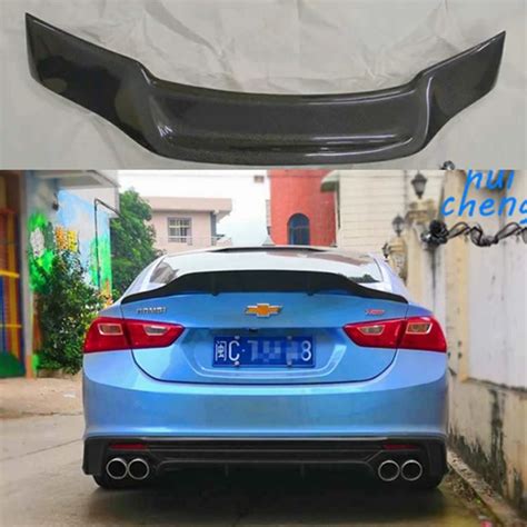 For Chevrolet Malibu XL Spoiler 2016 2019 Year Glossy Carbon Fiber FRP