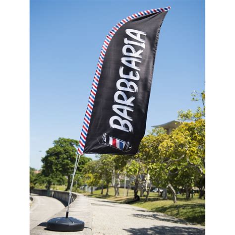 Wind Banner Dupla Face Mt Completo Barbearia Kit C Unds Na Fadrix