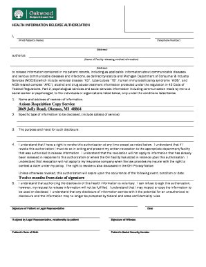 Fillable Online Oakwood Health System Release Axiom Requisition Fax