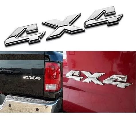 Emblema 4x4 Dodge Ram 2500 Cromado 21 X 3 Cm Parcelamento Sem Juros