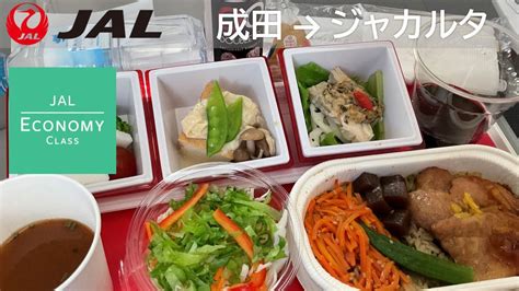 JALエコノミークラス機内食日本航空725便成田空港ジャカルタスカルノハッタ国際空港 Economy Class In flight