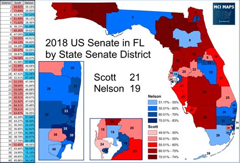 How Florida’s State Senate Districts Voted in 2018 - MCI Maps ...