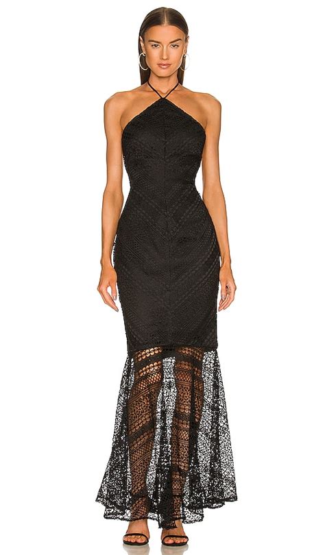 Michael Costello X Revolve Renata Maxi Dress In Black Modesens