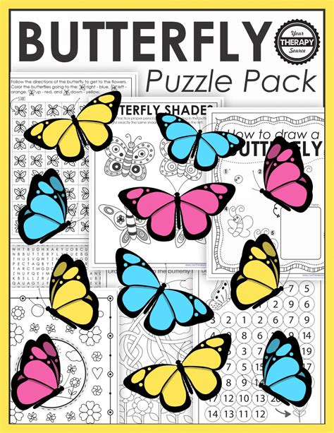 Butterfly Printable Puzzles - Your Therapy Source