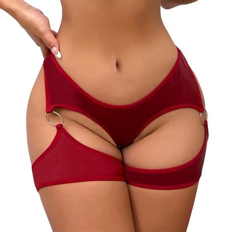 Rouge m Jarretelles en cuir découpées pour femmes Lingerie sexy Sangle SFP Sous