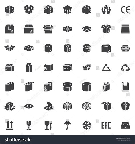 Packaging Box Vector Icons Set Modern Stock Vector Royalty Free