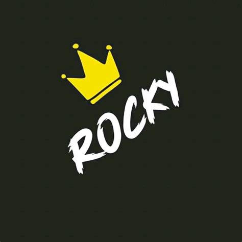 the word rock with a yellow crown on it's head and white letters that ...