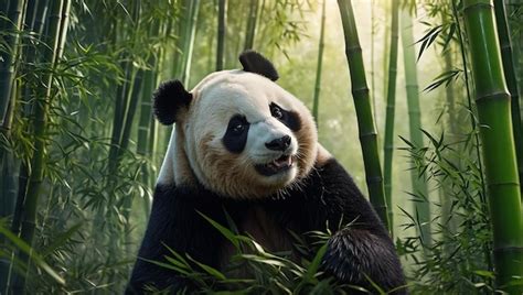 Premium Photo | A panda bear with a black eye and a white face and ...