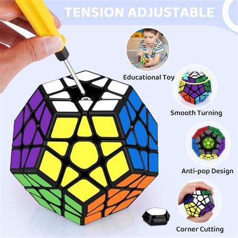 Speed Magic Cube Cube Magique Pentagonal De Vitesse Avec Autocollant