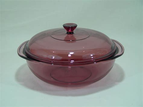 Cranberry Pyrex Casserole Dish With Lid Quart Casserole By