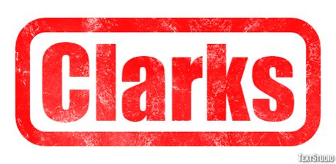 Clarks Text Effect and Logo Design Brand