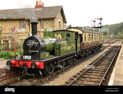 Class J72 0 6 0 Tank Locomotive No 69023 With Observation Coach At Levisham Station On The