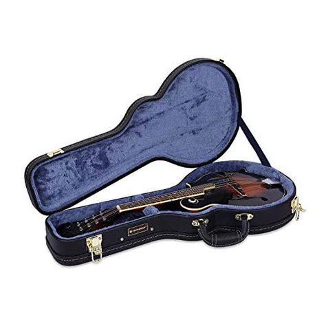 Crossrock Deluxe Wood Hard Case For F Style Mandolin Black F Body