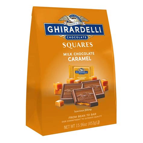 Ghirardelli Milk Chocolate Squares With Caramel Filling 15 96 Oz Bag Grocery