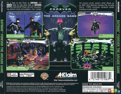 Batman Forever The Arcade Game VGDB Vídeo Game Data Base