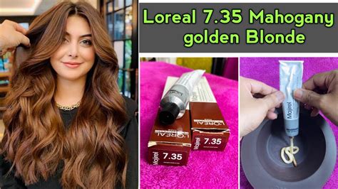 Loreal 7 35 Mahogany Golden Blonde hair colour कस कर full