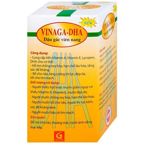 Dầu Gấc Viên Nang Vinaga Giúp Tăng Cường Chống Oxy Hóa 100 Viên