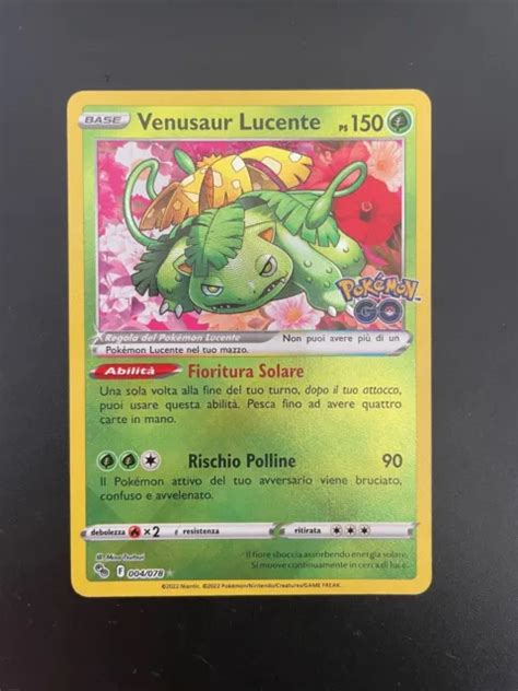 Carta Pok Mon Venusaur Lucente Pokemon Go Ita Eur