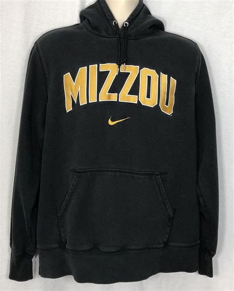 Nike Mens University Of Missouri Tigers Mizzou Hoodie Sz Xl Black Gold