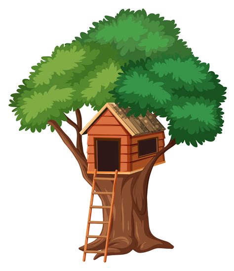 Isolated Tree House On White Background 474909 Vector Art At Vecteezy