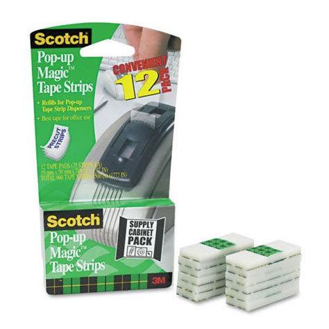 Scotch Pop Up Tape Strips 34 X 2 Inches 12 Pads 75 Stripspad 90m