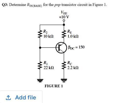 Solved Q Determine Rin Base For The Pnp Transistor Chegg