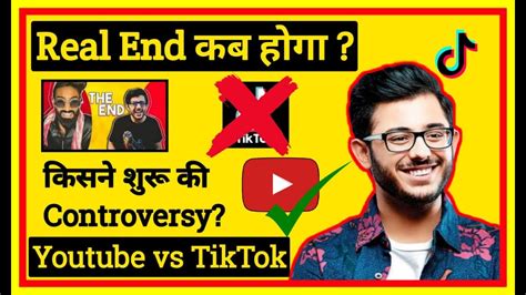 Youtube Vs Tiktok Controversy Explained Carryminati Reaction Tiktok