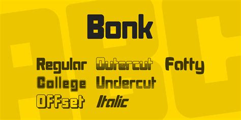 Bonk Font Family · 1001 Fonts