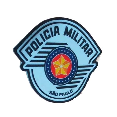 Brasão policia militar colorido emborrachado Ares tactical