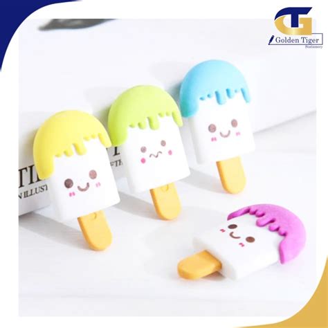 Fancy Eraser Pcs Golden Tiger Stationery Store