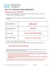 7 7 2 4 Lab Research Laptop Specifications Docx Lab 7 7 2 4