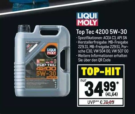 Liqui Moly Top Tec 4200 5w-30 Angebot bei METRO