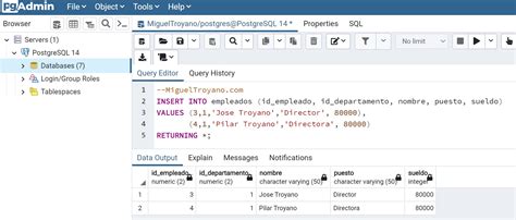 Insertar Registros En Una Tabla Con Insert Into En Postgresql