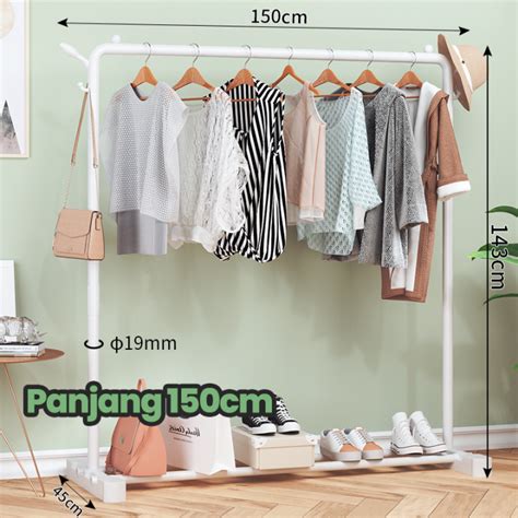 COD Dejavu Rak Gantungan Baju Lemari Gawang Jemuran Stand Hanger Tempat