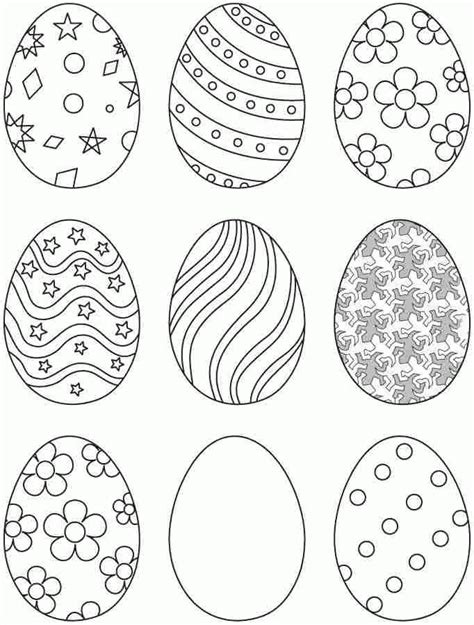 Printable Color Easter Eggs