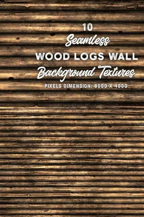 10 Wood Logs Wall Background Texture MasterBundles