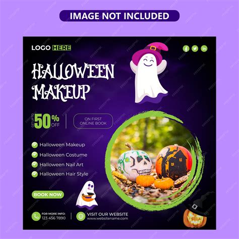 Premium Vector Halloween Scary Social Media Post Design