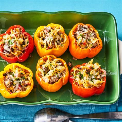 Beef Stroganoff Stuffed Peppers Recipe Easy Beef Stroganoff Stuffed