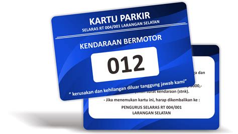 Cetak Kartu Parkir ~ Cetak Id Card