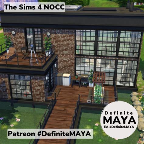 The Sims 4 TS4 NOCC IDEA From ART STUDIO LOFT 20X15 LOT Sims 4 House