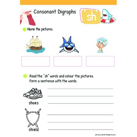 Printable Consonant Digraph Worksheets Digraph Worksheets