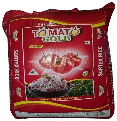 Tomato Gold Sortex Rice Packaging Type PP Bag Packaging Size 25 Kg