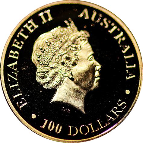 100 Dollars Elizabeth II 4th Portrait Kangaroo Gold Bullion