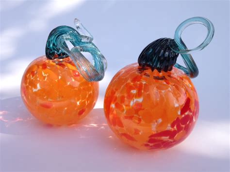 Glass Pumpkin Playing With Fire Glass Blowing Workshops